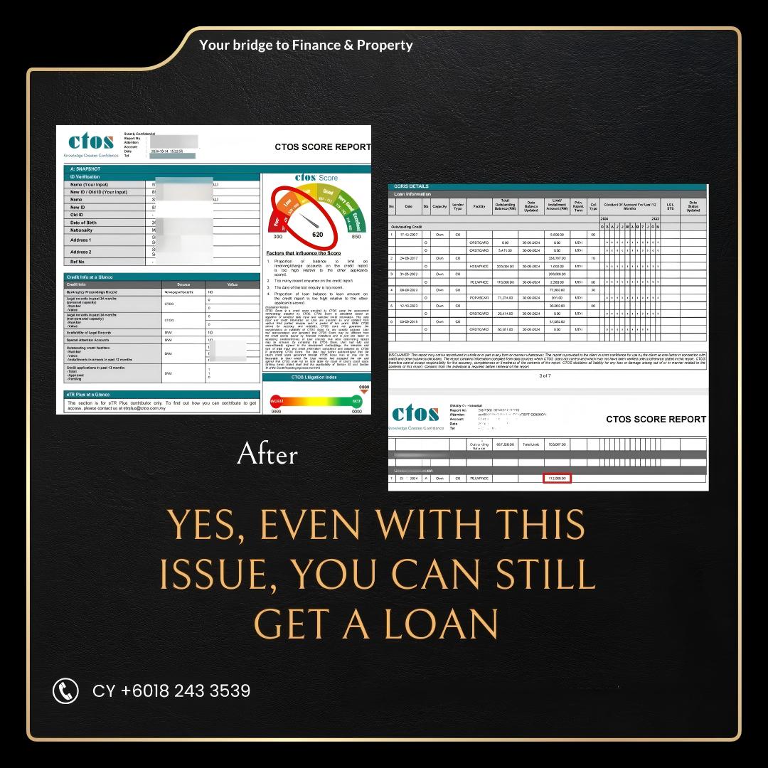 CTOS and CCRIS review example after assessment